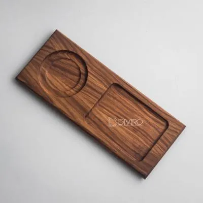 Доска для подачи десерта и кофе, дуб 30×12 см